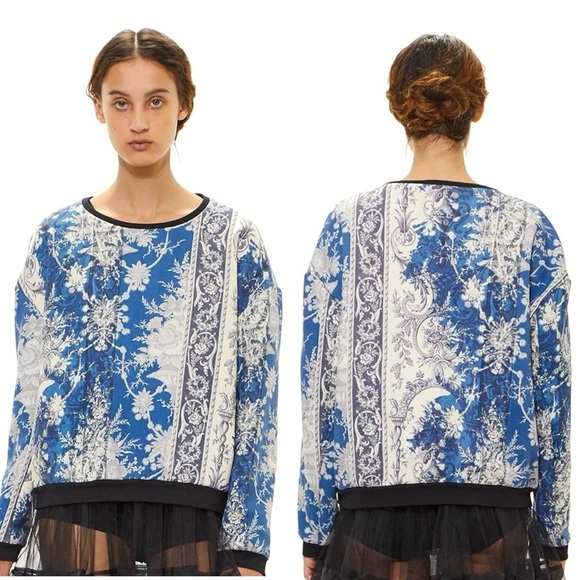 GARYGRAHAM422 XXL XL L Unisex Fleece Lined Patched Seeatshirt • Floral Print - Picture 9 of 12